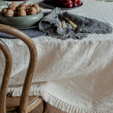 tablecloth with short fringe
