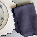 waxed scalloped placemat