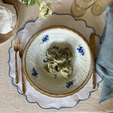 waxed scalloped placemat