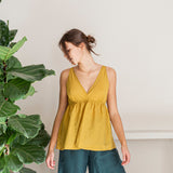 procida top in silk and cotton mix