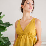 procida top in silk and cotton mix