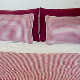 pied de poule cushion with piping BLACK FRIDAY SALE