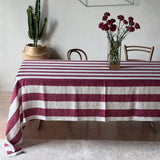 tablecloth with cabana stripes
