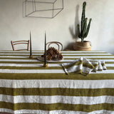 tablecloth with cabana stripes