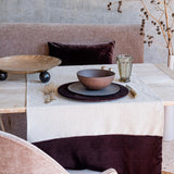 linen runner with velvet, archive sale