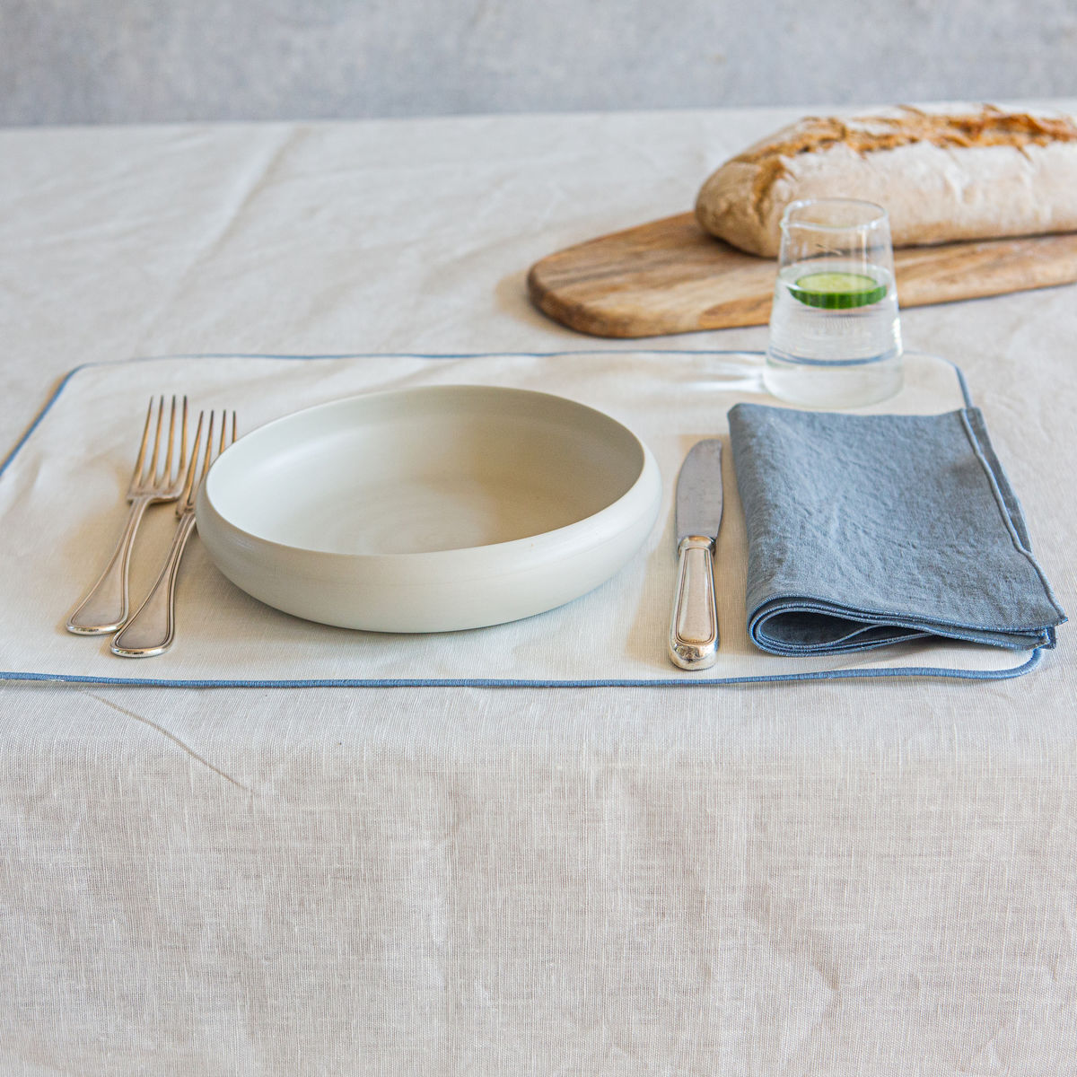 rectangular waxed placemats, set of 2