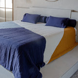 linen blanket patchwork, archive sale