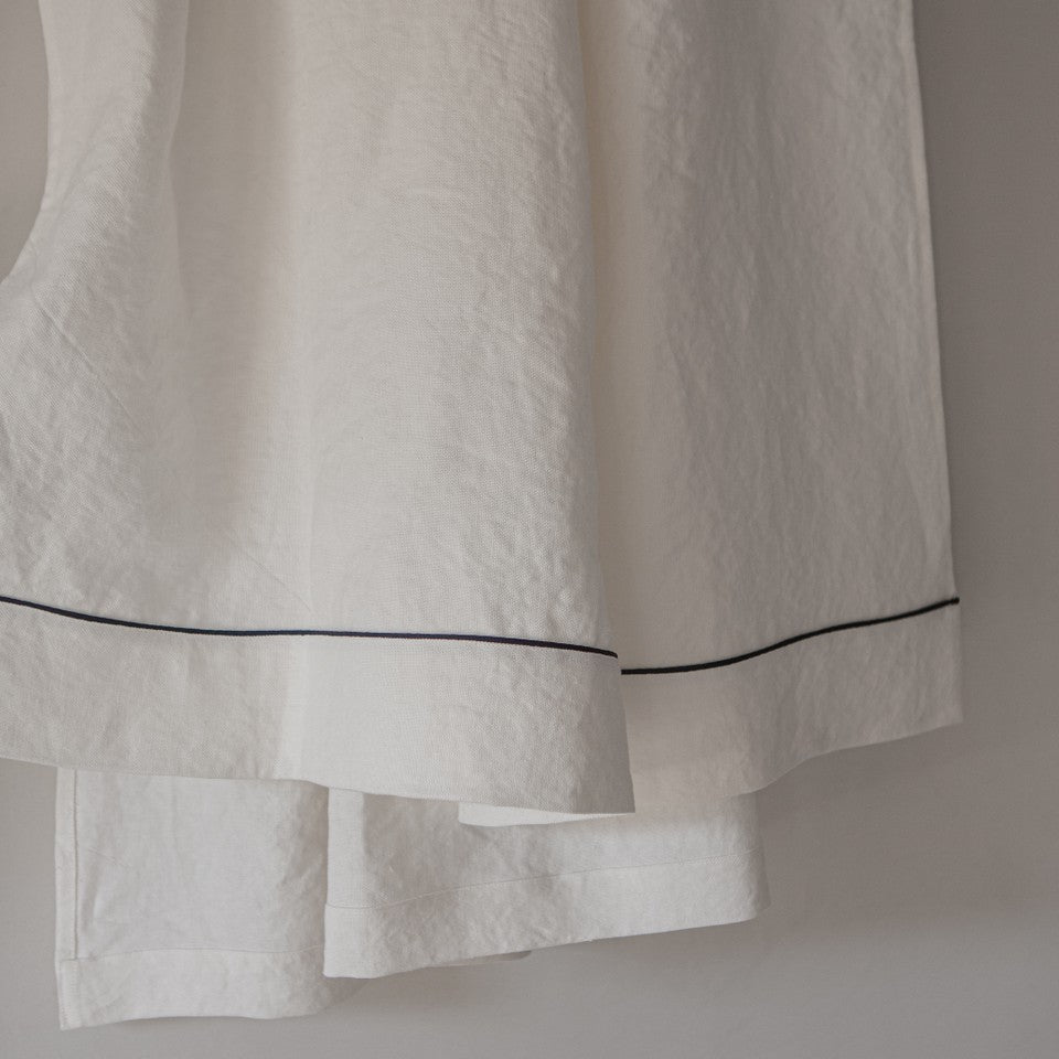 canvas linen towels with piping