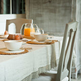 tablecloth with macrame